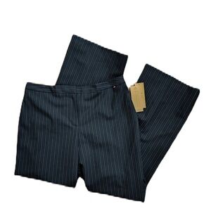Alex Marie Navy Blue Pinstripe Flare Pants
